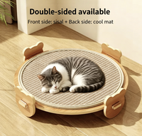 Meow-Enjoy Lit pour chat en panneau de densité, style mignon, tapis rafraîchissant d'été, griffoir double usage, durable et sans peluches, pour toutes les saisons