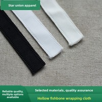 Sangle non extensible à double couche de tissu, motif arête de poisson, pour accessoires de couture de corsets et vêtements
