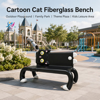 Banc d'attente commercial moderne et créatif en fibre de verre, écologique et durable, pour hôpital, hôtel, centre commercial, parc public, extérieur, motif dessin animé