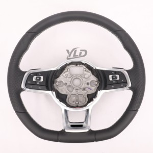 <span class=keywords><strong>Volante</strong></span> con Pantalla LED Personalizada YLD para VW <span class=keywords><strong>Golf</strong></span> <span class=keywords><strong>GTI</strong></span> R MK7 MK7.5, Diseño en Forma de D de Fibra de Carbono Forjada - Product Image 4