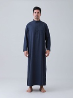 Nouvelle Robe Traditionnelle Arabe Musulmane pour Hommes à Col Montant, Coupe Ample, Vêtements de Haute Qualité en Gros, Nouveaux Styles Tendance