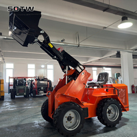 Pengiriman Gratis Loader Skid Steer Kecil Murah EPA/EURO 5 Diesel Mini Skid Steer Loader Gaya Penggerak Crawler Mini Wheel Loader