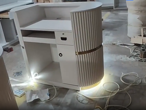 Mostrador de Caja de Alta Calidad para Clínica Pequeña Moderna de Lujo, Mostrador de Recepción para Salón de Belleza, Mostrador de Caja para Boutique - Product Image 4