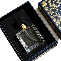 Boîte rigide personnalisée avec couvercle et base noirs, insert en mousse, estampage à chaud doré, emballage haut de gamme pour coffret de parfum, fabrication en usine