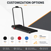 Tapis de marche pliable électrique pour la maison avec affichage LED et inclinaison manuelle pour le fitness