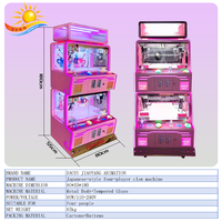 Mini 4 joueurs Arcade prix griffe grue jouet attrape Boutique peluche fer griffe Machine 1 an de garantie anglais jeux à pièces