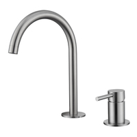 Robinet de cuisine à 2 trous en cuivre de style européen pour eau chaude et froide
