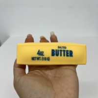 Jouet anti-stress sensoriel en TPR en forme de beurre, petit format 11*3.5cm, 4oz, pour soulager le stress, expédié depuis l'entrepôt américain