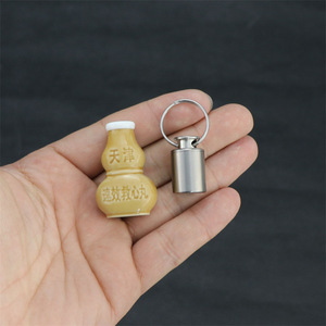 Pure Titanium <b>Pill</b> <b>Case</b> Mini Portable Metal Outdoor Sealed Waterproof Storage Bottle <b>For</b> Elderly Emergency Use - Product Image 2