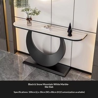 Muebles de Sala de Estar Modernos de Estilo Italiano, de Lujo Ligero, con Tablero de Piedra y Estructura Metálica para Pasillo y Corredor