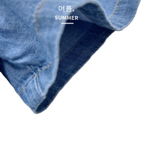 Nouveau T-shirt Polo d'été pour <span class=keywords><strong>garçon</strong></span>, style japonais, en jean à manches courtes, version coréenne, avec col à revers - Product Image 3