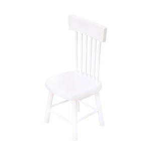 1:12 bricolage en bois maison de poupée jouer modèle de scène avec table ronde blanche costume Miniature jouet alimentaire - Product Image 1