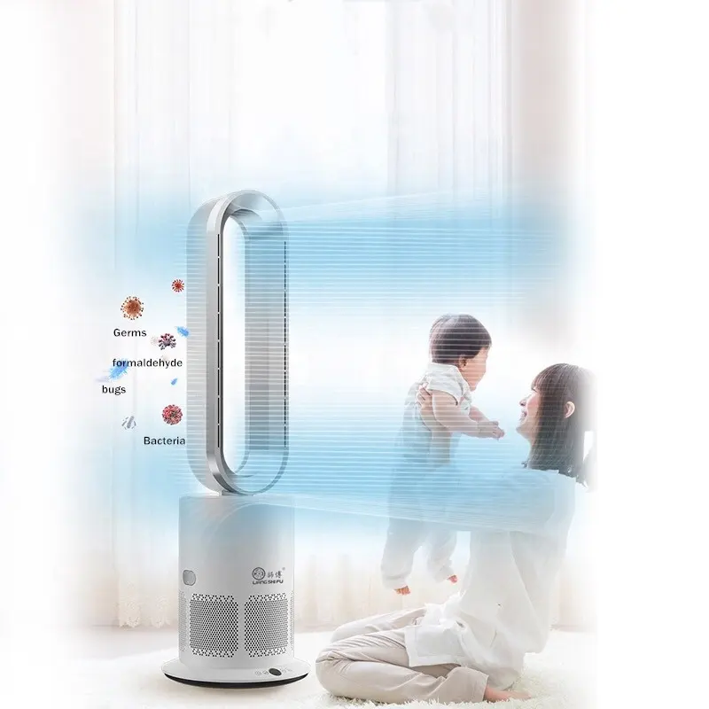 BSCI sertifikalı fabrika kaynağı en çok satan 86cm yükseklik ABS ev HEPA filtre akıllı hava temizleyici Fan ısıtıcı