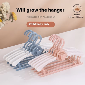 Perchas de Plástico Extensibles para Ropa de Niños, Uso Doméstico, Antideslizantes, con Gancho Metálico para Vestidos - Product Image 5