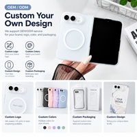 Étui de téléphone magnétique pour PC, coque transparente transparente noire fumée, coque rigide de protection pour iPhone Duo