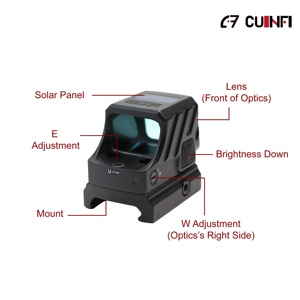 กล้องเล็งแบบจุดแดง Cuinfi 1x21 รุ่น Multi-Reticle Centre 2M Dot 8daylight+2NV พร้อมระบบสั่นเพื่อเปิดใช้งาน ใช้พลังงานแสงอาทิตย์ อุปกรณ์เสริมสำหรับการล่าสัตว์ - Product Image 4