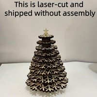 Ensemble de décorations de Noël en bois 3D personnalisées de luxe, kit de construction de modèle d'arbre 3D pour une décoration créative réutilisable
