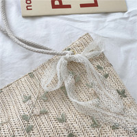 2024 nouveauté femmes Style Vintage sac à bandoulière élégant Simple nœud décoration fermeture éclair été plage sac à main pour dames