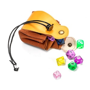 Pochette à dés portable en cuir avec cordon <span class=keywords><strong>de</strong></span> serrage pour jeux <span class=keywords><strong>de</strong></span> <span class=keywords><strong>rôle</strong></span> D&D, idéale pour le rangement et les cadeaux - Product Image 5