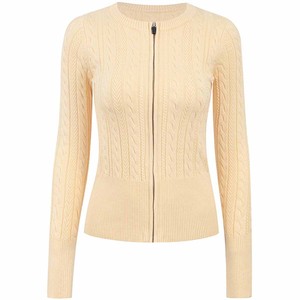 <span class=keywords><strong>Cardigan</strong></span> da <span class=keywords><strong>Donna</strong></span> con <span class=keywords><strong>Zip</strong></span> e Collo Tondo, Tinta Unita Maculata, Casual e Alla Moda - Product Image 1