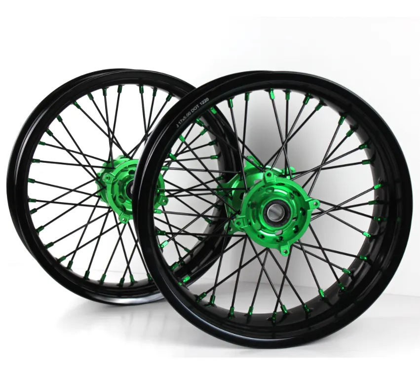 Fábrica directamente aleación de aluminio 17 pulgadas Supermoto ruedas Pit Bike para KXF250 KXF450