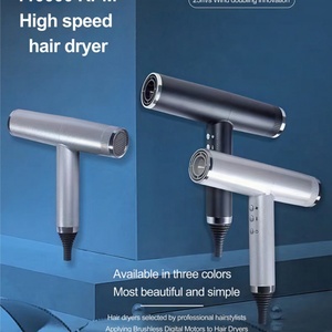Sèche-cheveux professionnel auto-nettoyant ionique haute vitesse 1600W 110 000 tr/min avec moteur DC sans balais et buse magnétique sans pales - Product Image 2