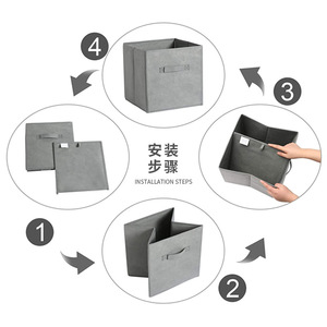 Colorful Fabric <strong>Storage</strong> Bins Collapsible Fabric <strong>Storage</strong> <strong>Cubes</strong> <strong>Organizer</strong> With Handles - Product Image 5