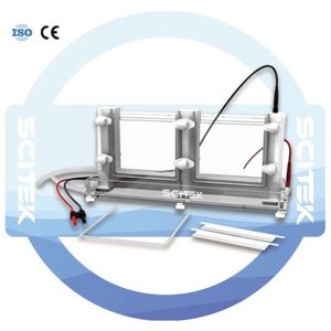 Tanque de electroforesis vertical SCITEK con capacidad de 800 ml para experimentos de electroforesis de tamaño pequeño a mediano. - Product Image 3