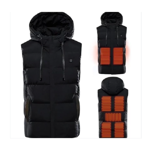 Veste chauffante haut de gamme en fibre de carbone avec capuche 65 ° Veste bomber chauffante électrique en tissu polyester thermiquement conducteur C Smart - Product Image 2