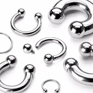 Surgical Steel Internally Threaded Horseshoes Ring Body Piercing Plain Horseshoe Piercing Jewelry piercings de nariz