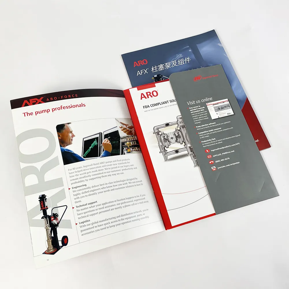 Aangepaste Gestanste Brochure Hoes Met Visitekaartje Slot Voor Vakbeurs Productpromotie En Corporate Marketing Digitaal Printen