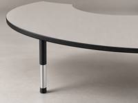 Bureau d'étude moderne demi-lune en bois pour étudiants, réglable en hauteur, empilable, pour salle à manger, chambre, école, activités