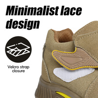 Chaussures de sécurité en daim avec logo personnalisé, semelle intermédiaire en Kevlar 6KV, isolation électrique, anti-écrasement, résistantes aux perforations, semelle extérieure en PU, bottes de travail OEM
