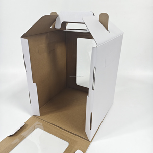 Boîte à gâteau carrée blanche personnalisée en carton recyclable résistant à la graisse de 10 pouces - Product Image 2