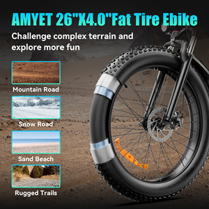 EB26 26인치 팻 타이어 전기 자전거 48v/15AH 배터리 산악 전기자전거 유압 디스크 브레이크 전기 자전거 미국 창고 - Product Image 6