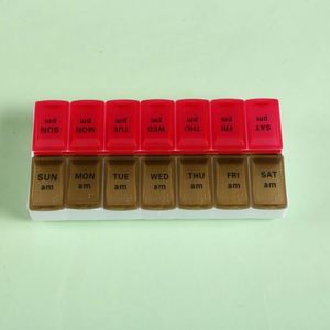 28 Compartments Weekly <b>Pill</b> <b>Organiser</b> Box Plastic Customizable Color & Logo - Product Image 5