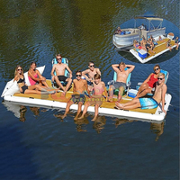 Plateformes de yacht étanches antidérapantes, tapis flottant sur l'eau, quai gonflable avec pompe pour le lac