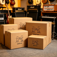 Boîte d'expédition pour batterie avec logo personnalisé, protection fragile, carton ondulé, boîte en carton pour instrument de musique