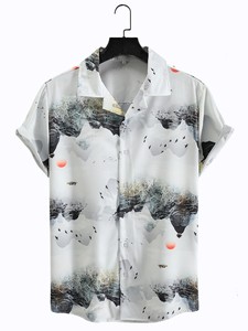 Camisas Hawaianas de Nailon de Manga Corta con Estampado Personalizado al Estilo Chino - Product Image 5