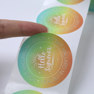 Étiquettes personnalisées imprimées en vinyle, durables, résistantes <span class=keywords><strong>à</strong></span> l'huile, écologiques, pour les boissons, gobelets/bouteilles, emballages <span class=keywords><strong>de</strong></span> boissons, autocollants ronds imperméables - Product Image 2