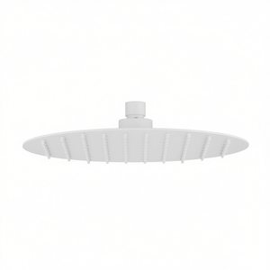 Pommeau de douche rond et fin blanc mat diamètre 300 mm - Product Image 3