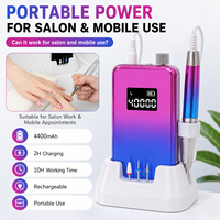 Yaqin - Lime à ongles électrique professionnelle portable rechargeable, sans fil, sans balais, 40000 tr/min, pour polissage puissant