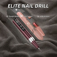 Perceuse à ongles portable rechargeable haute vitesse 35000 tr/min, faible bruit, 5 vitesses réglables, écran LCD, stylo perceuse à ongles