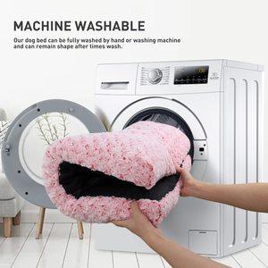 Lit de luxe moderne en daim pour animaux de compagnie, <span class=keywords><strong>canapé</strong></span> pour petits et moyens chiens avec fonction de couchage amovible et lavable, lit à carreaux solides pour chats et chiens - Product Image 5