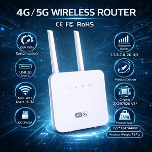Router 4G con Tarjeta SIM, Router Wifi 4G, Router Wifi 6, Módem con Tarjeta SIM 4G LTE, Tarjeta SIM USB3.0 WAN/LAN 300Mbps 2.4GHz DNXT CP116 - Product Image 2