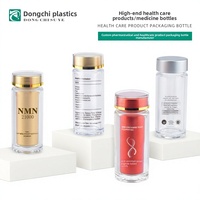 Complément alimentaire 100 ml, flacon en plastique acrylique transparent, capsules d'huile de poisson, comprimés à croquer, 60 unités, flacon haut de gamme