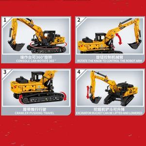 Nouveaux blocs de construction Sembo 712017, Sany Heavy Industry SY485H Excavator 1:26, briques, jouets de construction pour garçons - Product Image 3