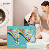 Feuilles anti-décoloration jetables en tissu non tissé écologique pour linge (30 feuilles par boîte) pour vêtements mélangés