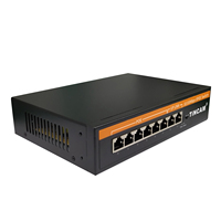 Conmutador PoE Pasivo No Estándar TiNCAM 6+2ch Sin Administración, Extensión VLAN a 250 Metros, 8 Puertos 10/100Mbps para Sistemas de CCTV e Intercomunicación