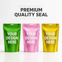 Sacs alimentaires refermables personnalisés avec fermeture éclair, anti-odeur, pochettes verticales 3,5g en film Mylar, aluminium et polyester